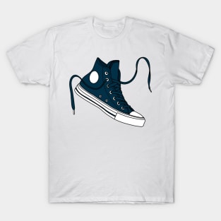 dark blue high tops T-Shirt